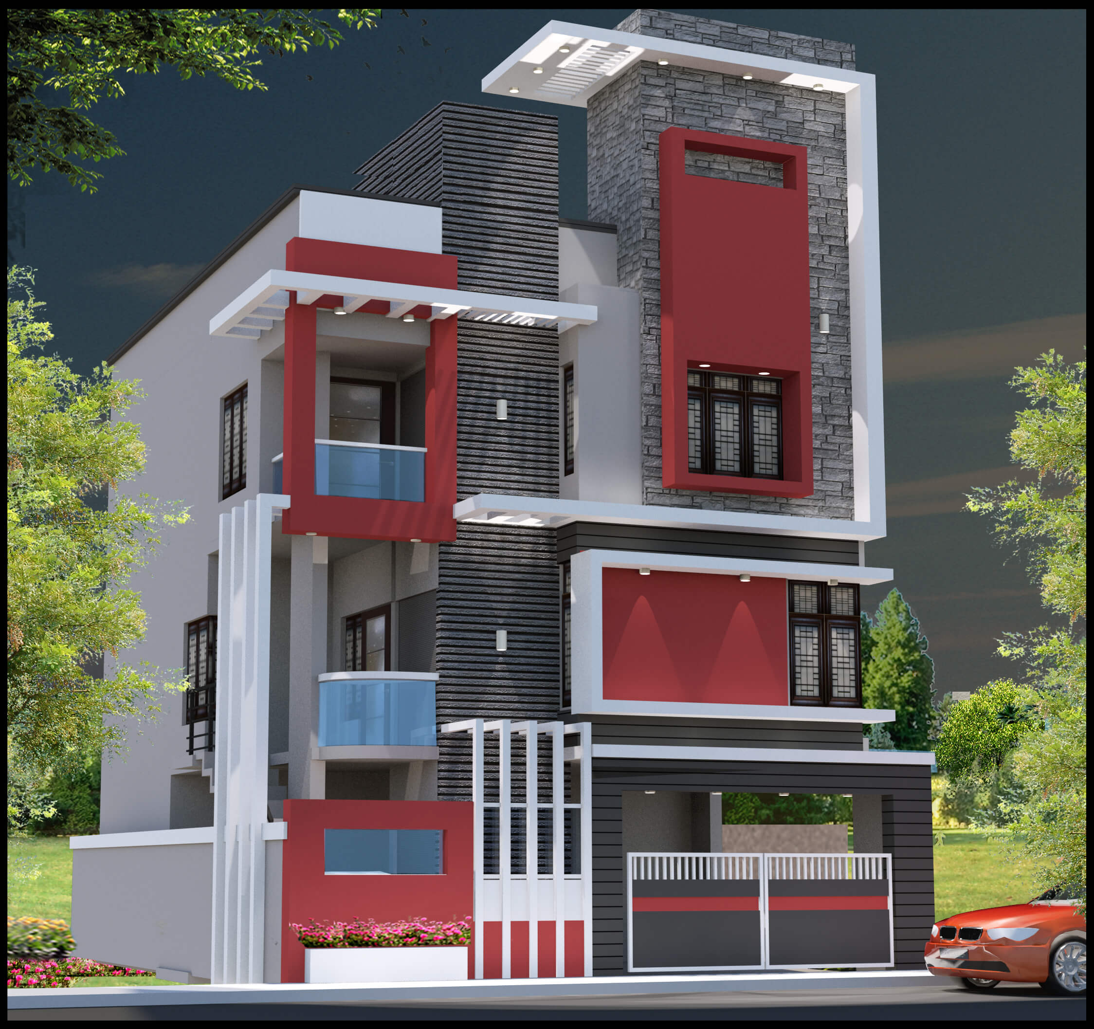 3D drawing and floor plan 10 — Srishti Constructions
