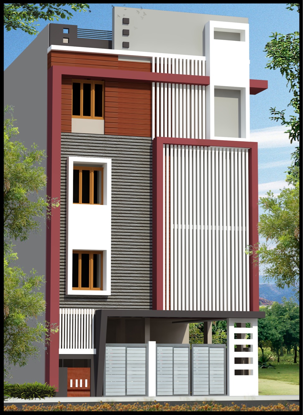 3D drawing and floor plan 12 — Srishti Constructions