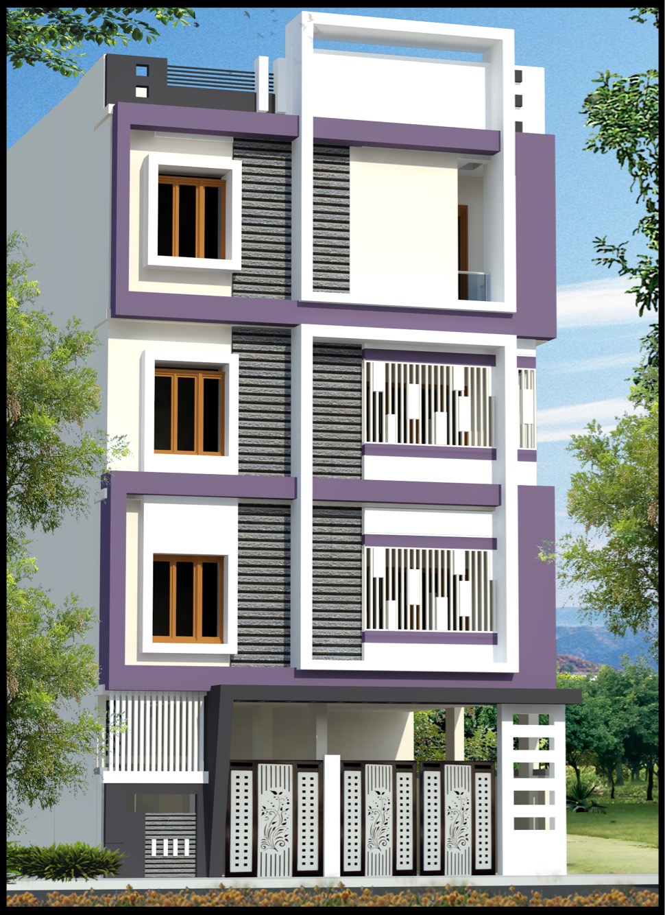 3D drawing and floor plan 13 — Srishti Constructions