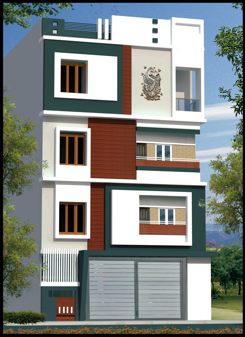 3D drawing and floor plan 14 — Srishti Constructions