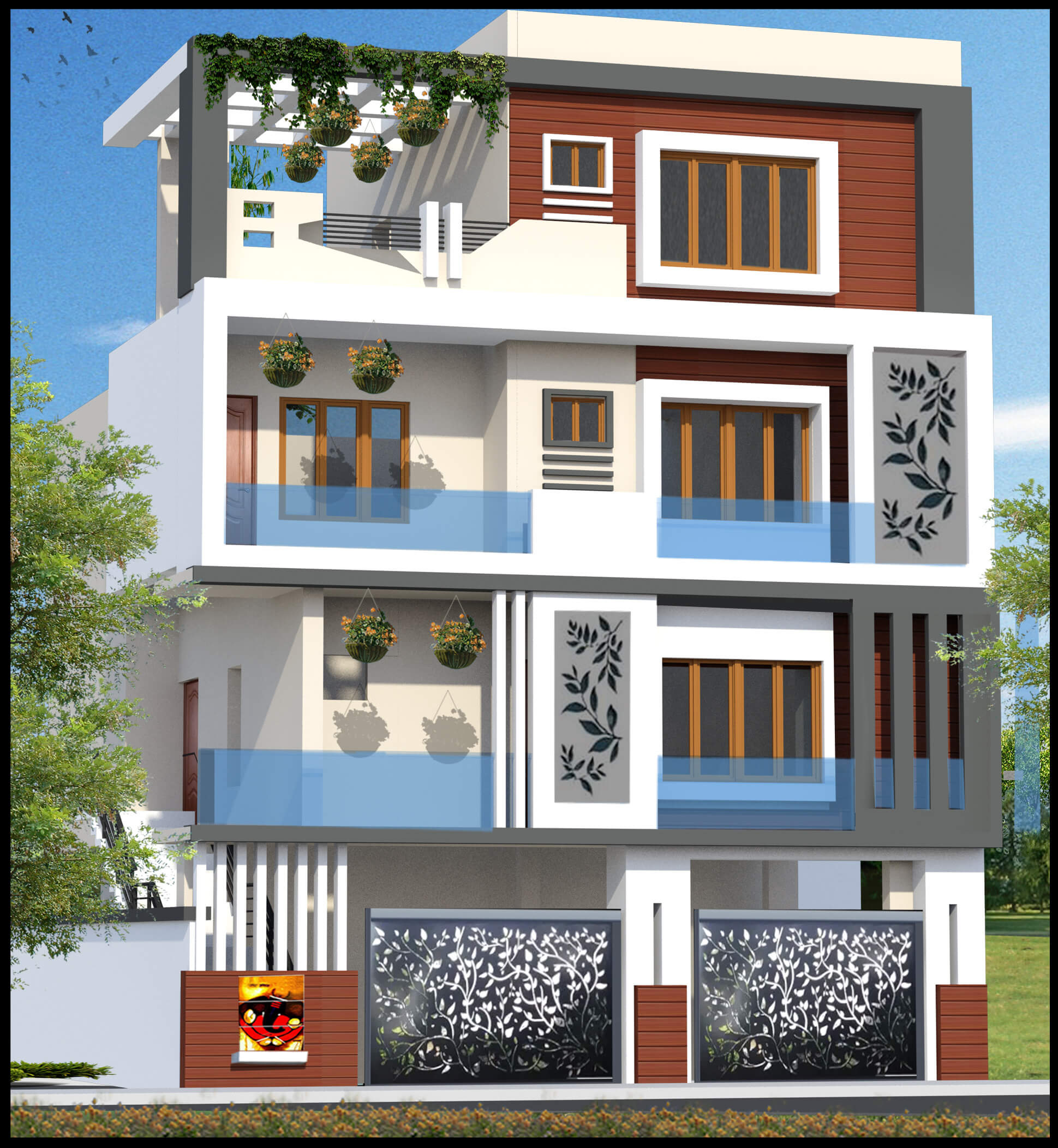 3D drawing and floor plan 19 — Srishti Constructions