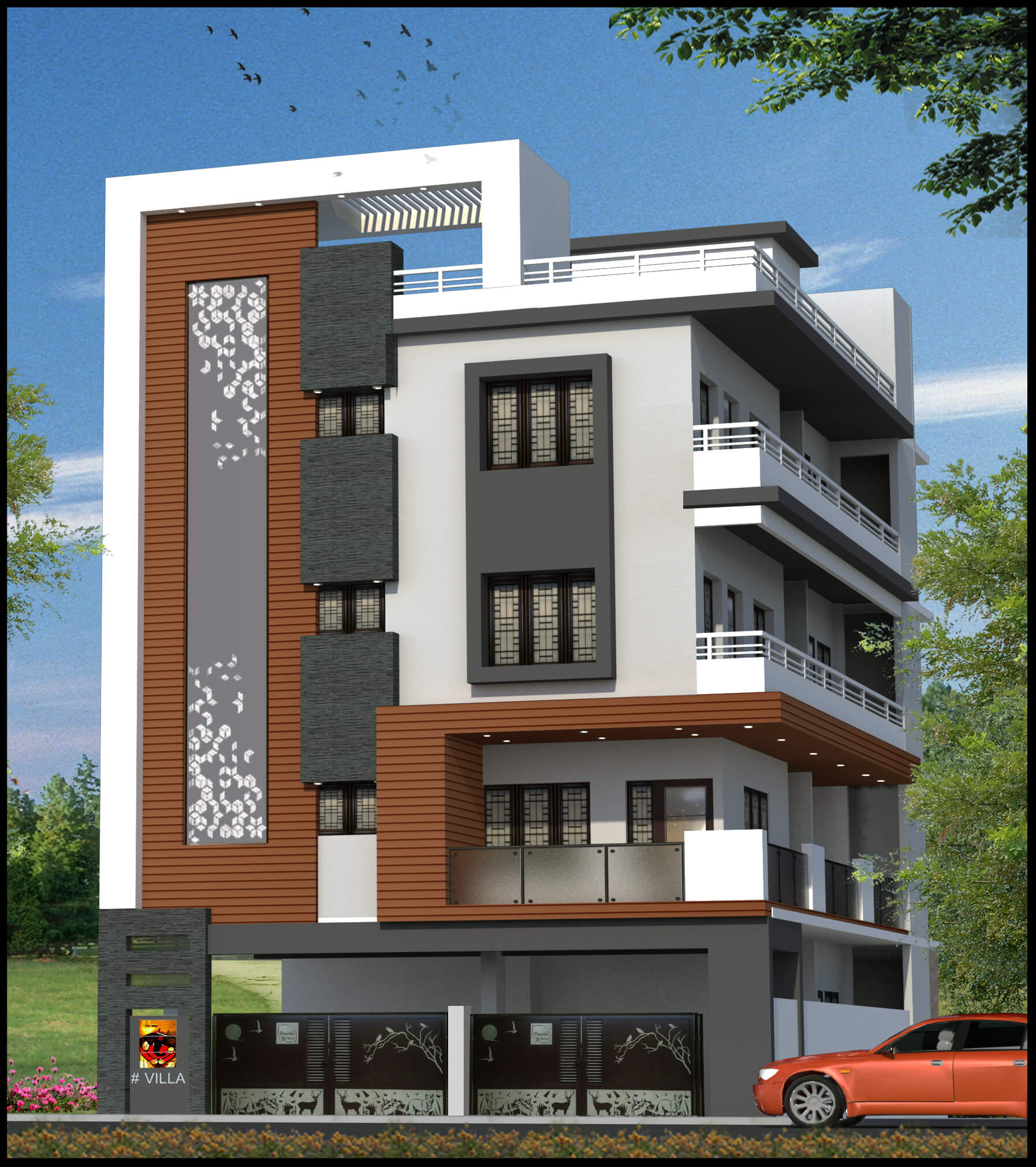 3D drawing and floor plan 20 — Srishti Constructions