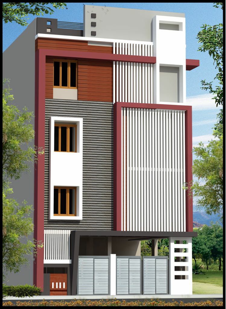 3D drawing and floor plan 22 — Srishti Constructions