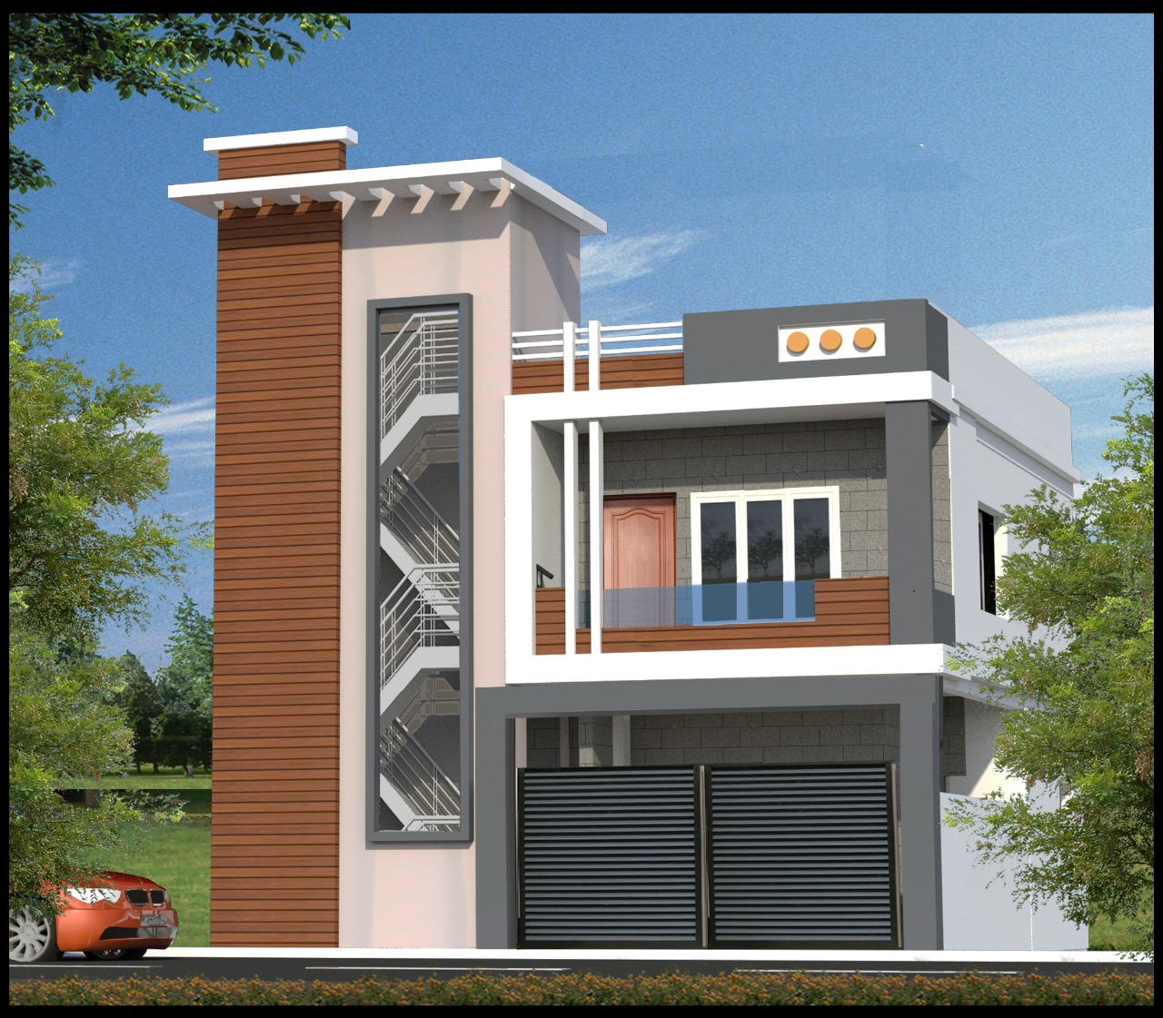 3D drawing and floor plan 24 — Srishti Constructions