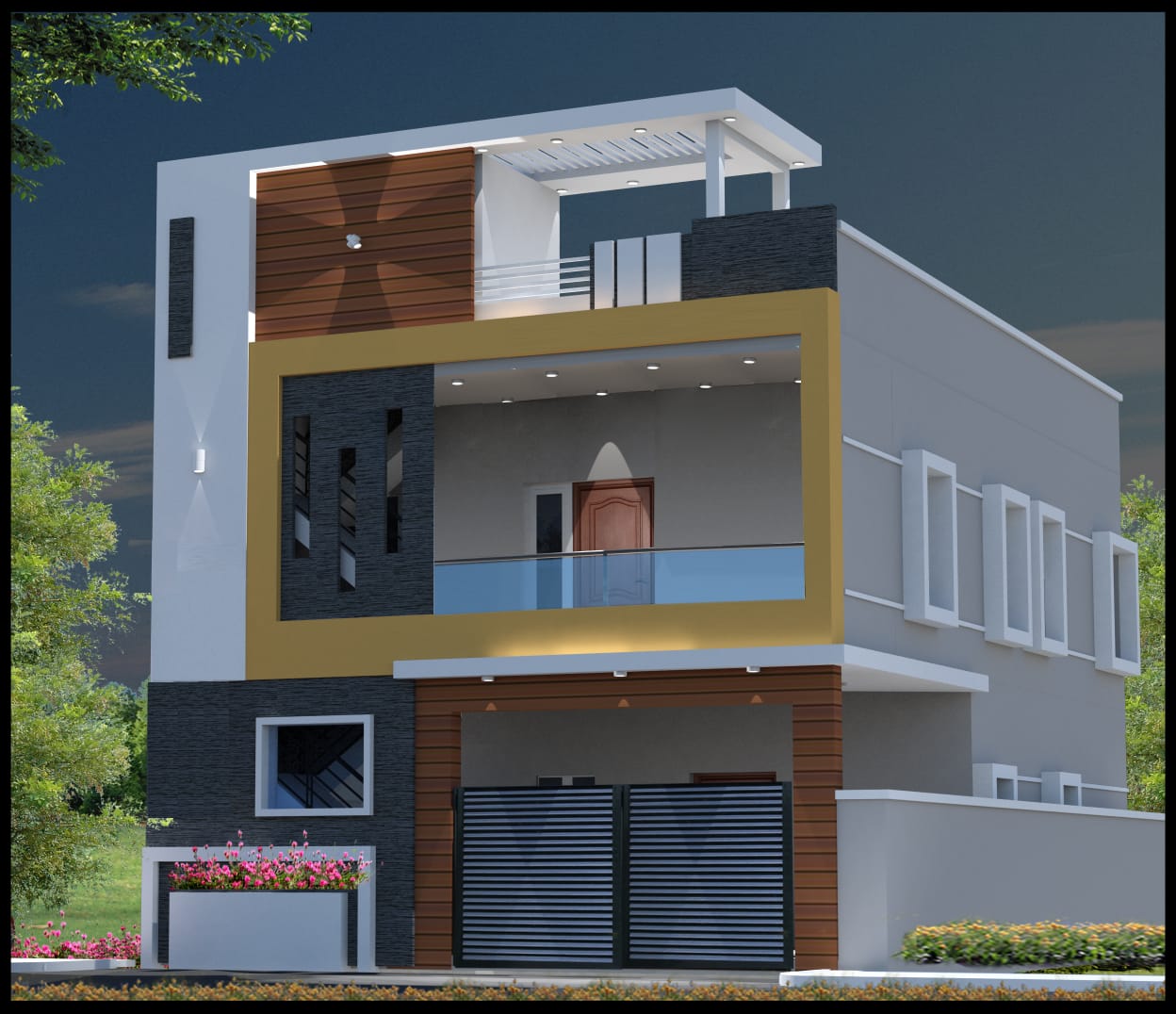 3D drawing and floor plan 26 — Srishti Constructions