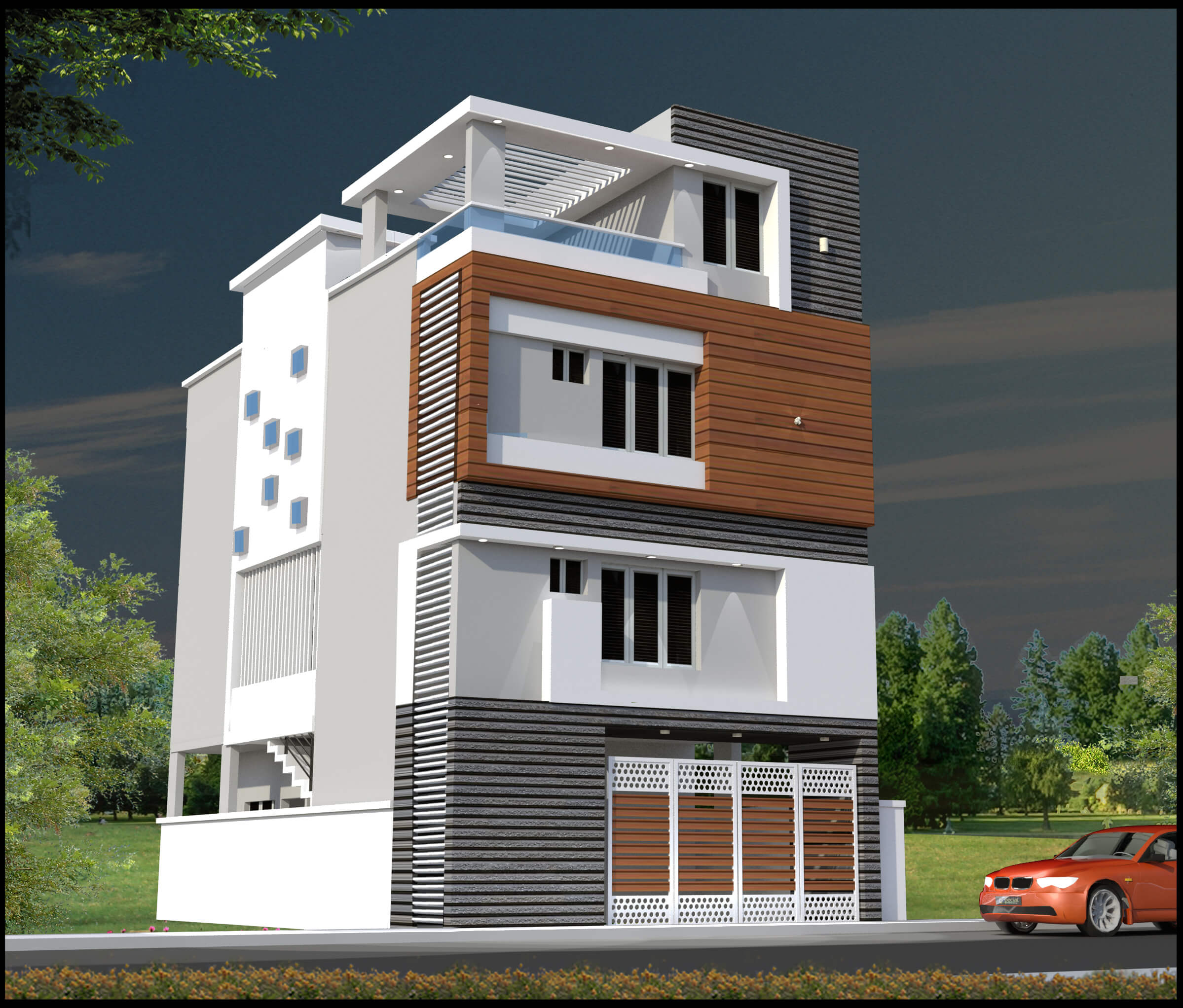 3D drawing and floor plan 27 — Srishti Constructions