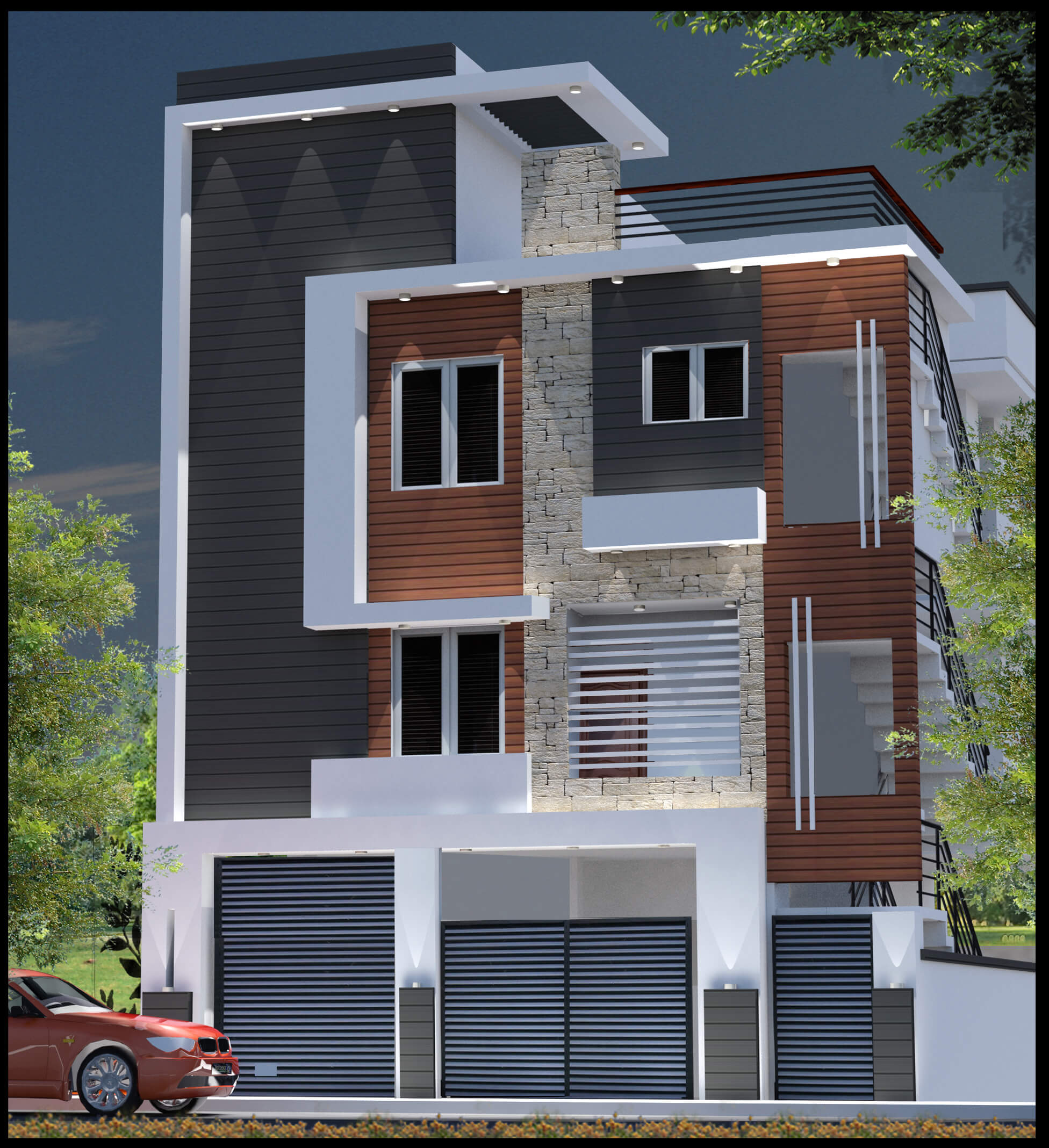 3D drawing and floor plan 28 — Srishti Constructions