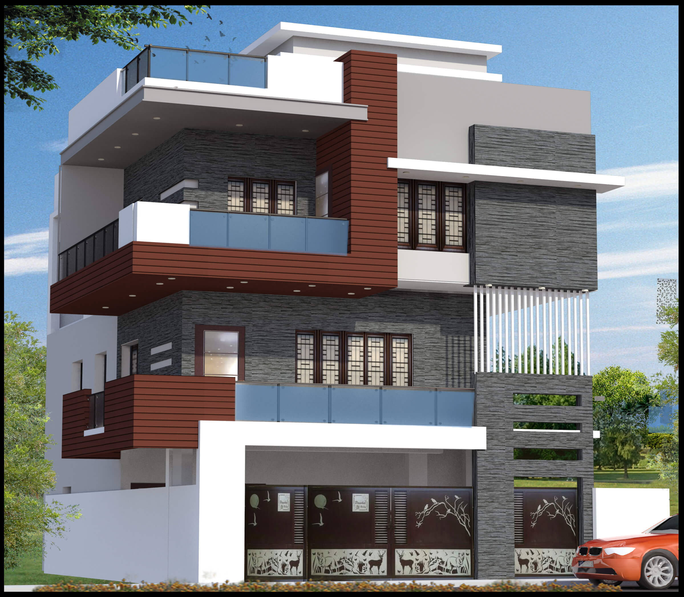 3D drawing and floor plan 29 — Srishti Constructions