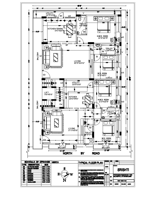 3D drawing and floor plan 32 — Srishti Constructions