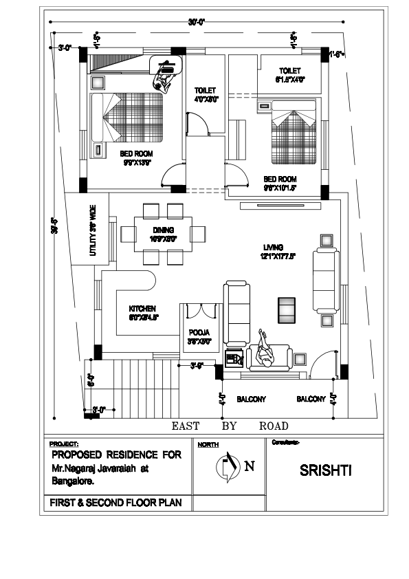 3D drawing and floor plan 34 — Srishti Constructions