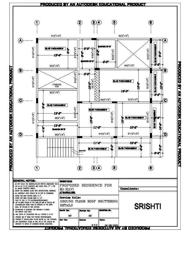 3D drawing and floor plan 36 — Srishti Constructions