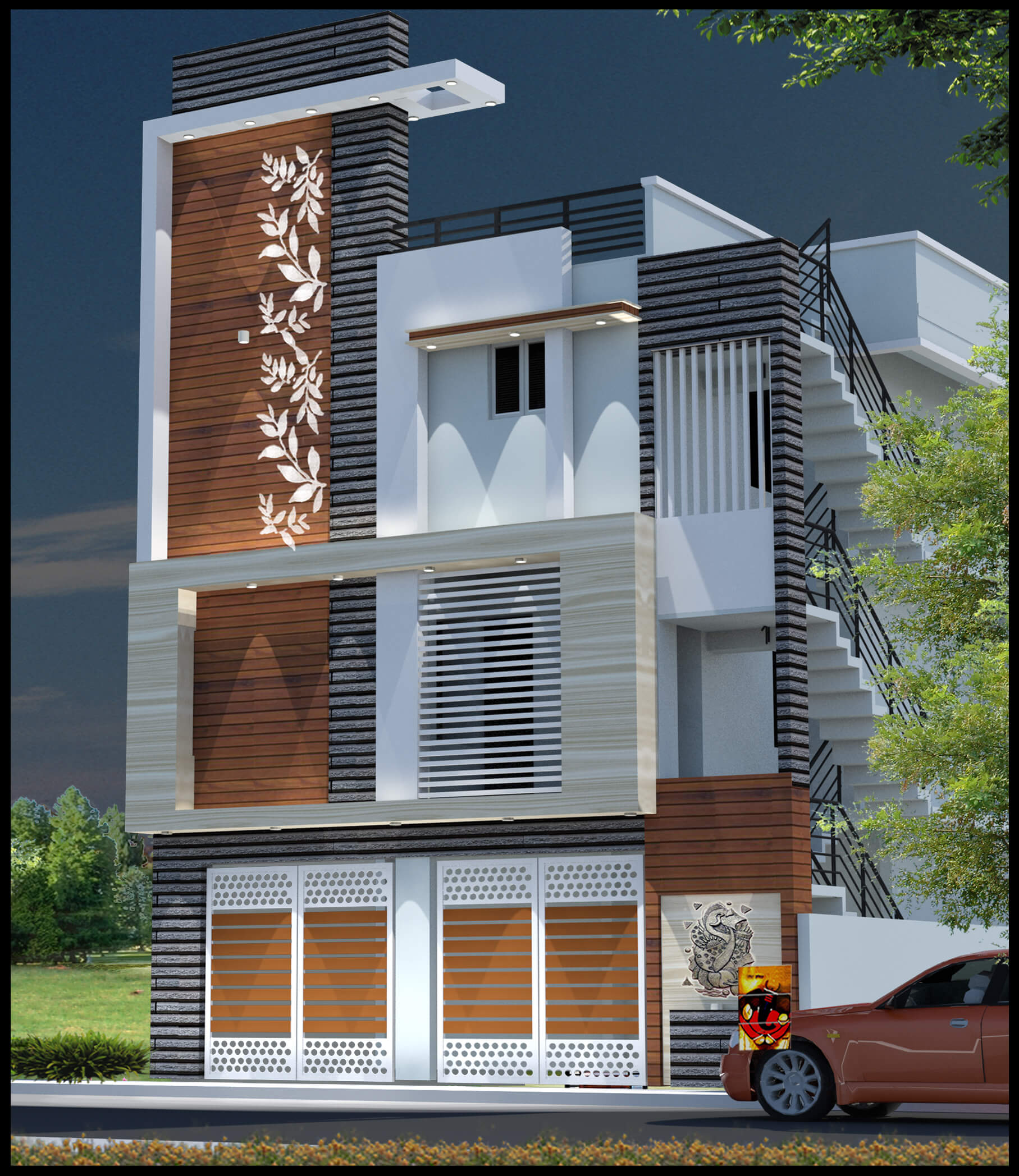 3D drawing and floor plan 7 — Srishti Constructions