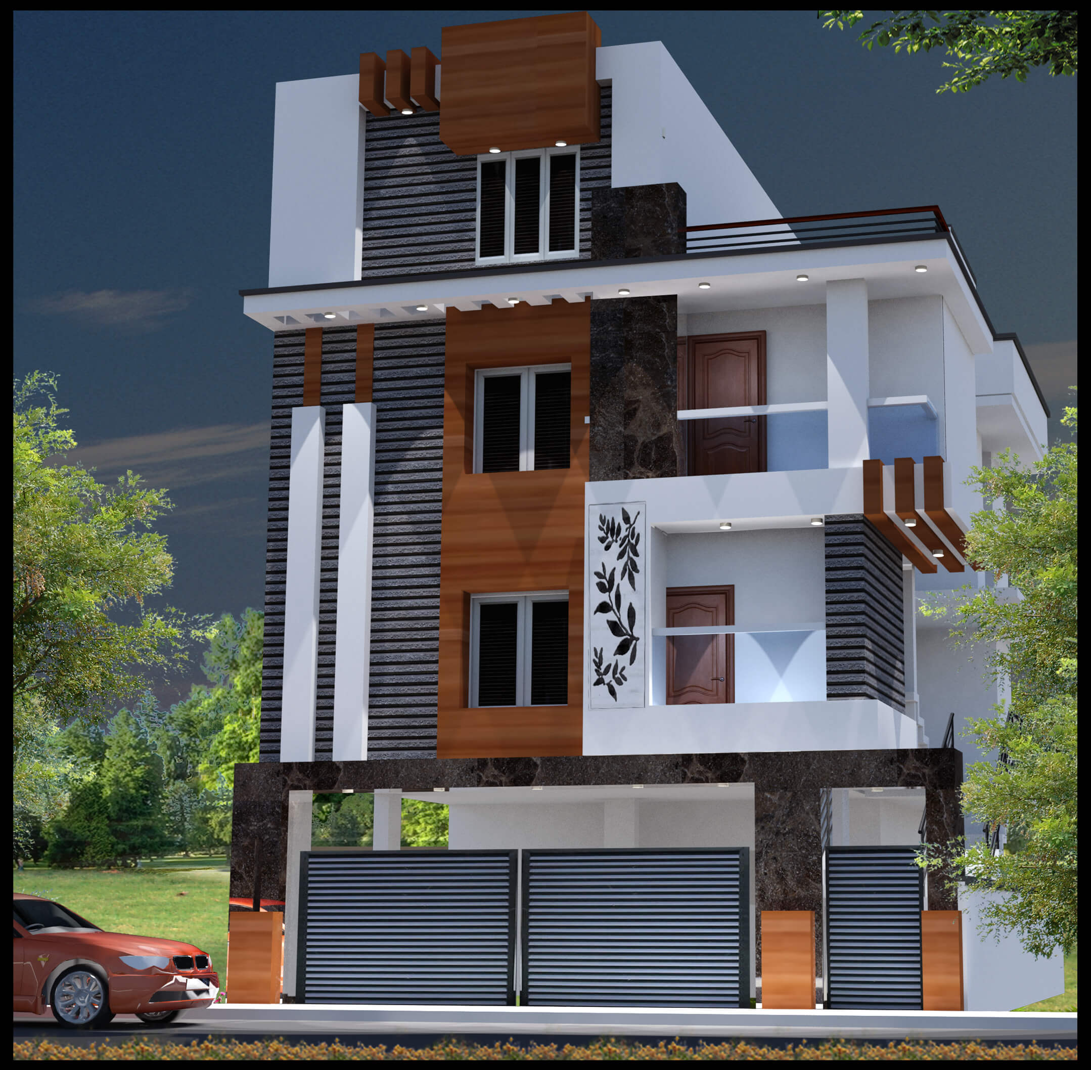 3D drawing and floor plan 8 — Srishti Constructions