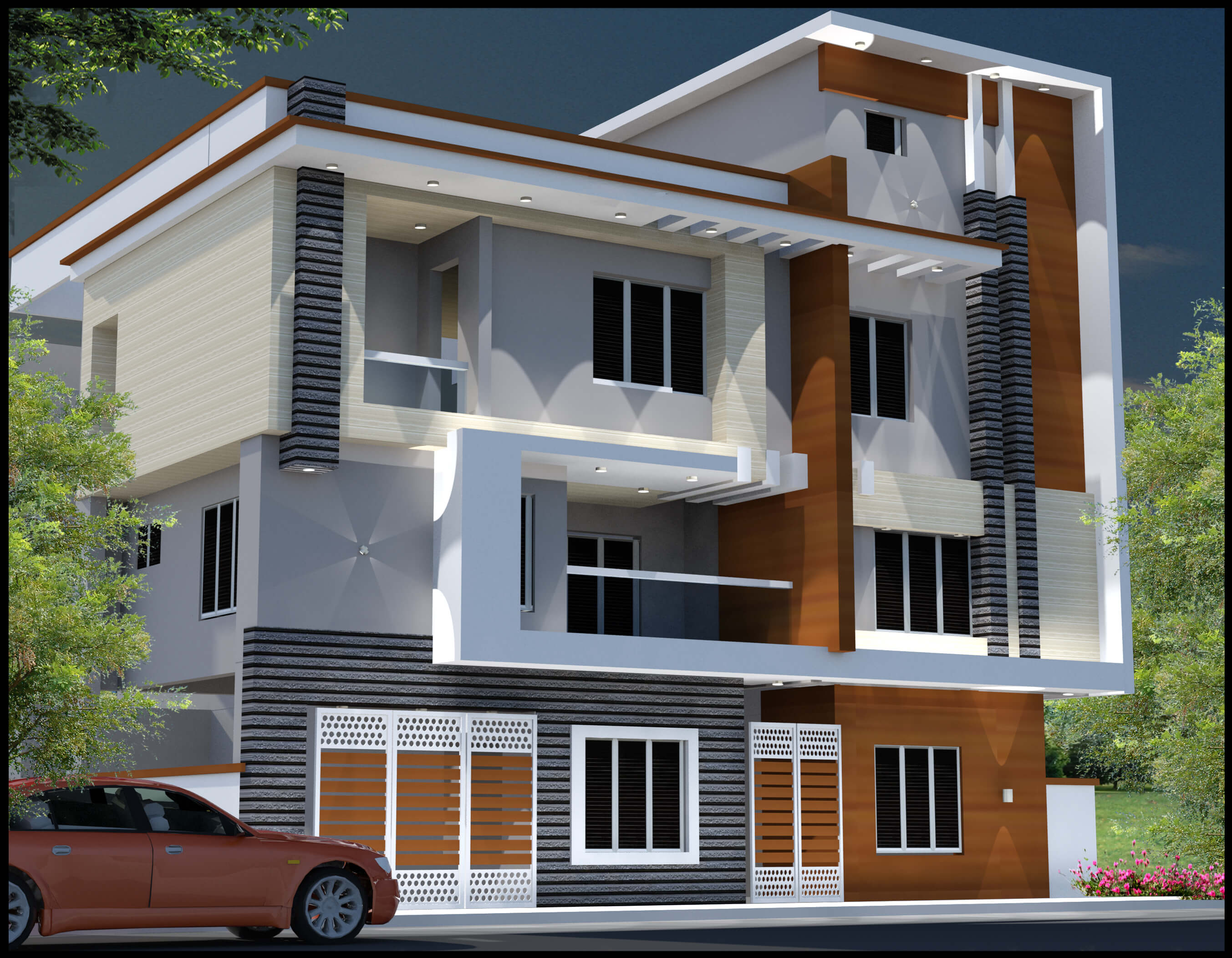 3D drawing and floor plan 9 — Srishti Constructions